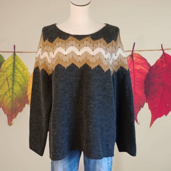 J. Jill Sweaters - J. Jill women's knit sweater long sleeve XL gray warm